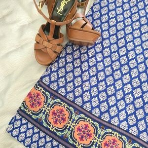 Block print-style sheath dress